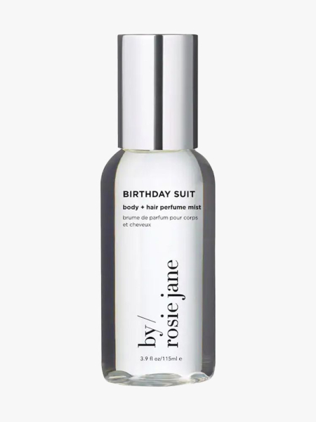 By Rosie Jane Birthday Suit Body & Hair Perfume Mist in branded component on a light gray background